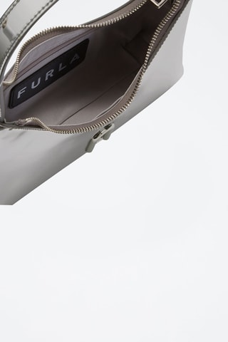 Sac porté épaule en cuir Diamante Mini - Argenté