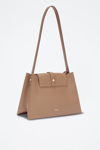 Sac porté épaule en cuir Furla Nuvola - Marron