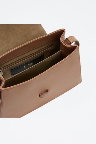 Sac porté épaule en cuir Furla Nuvola - Marron