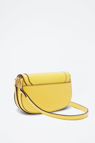 Sac bandoulière en cuir Club 2 S - Jaune