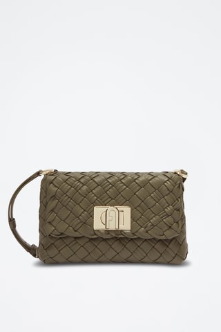 Sac bandoulière en cuir d'agneau Furla Gerla - Kaki