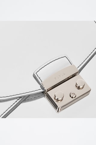 Sac bandoulière verni Metropolis Prisma - Argenté