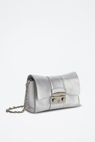 Sac bandoulière en cuir Metropolis Remix - Argenté