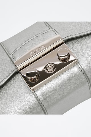 Sac bandoulière en cuir Metropolis Remix - Argenté