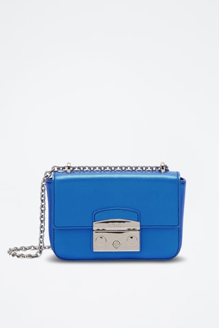 Sac bandoulière en cuir Furla Metropolis- Bleu