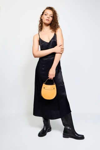 Sac bandoulière en cuir Afrodite - Moutarde