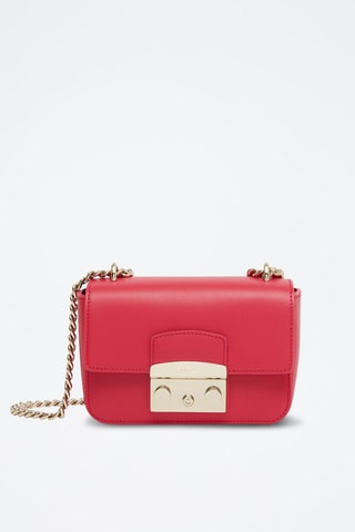 Sac bandoulière en cuir Metropolis - Fuchsia