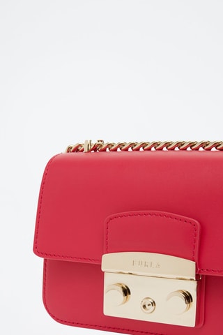 Sac bandoulière en cuir Metropolis - Fuchsia