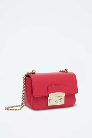 Sac bandoulière en cuir Metropolis - Fuchsia