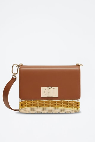 Sac bandoulière en cuir de veau 1927 Mini - Marron et beige