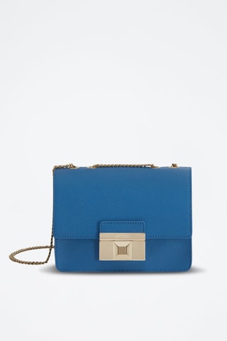 Sac bandoulière en cuir de veau Venere - Bleu cobalt