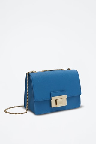 Sac bandoulière en cuir de veau Venere - Bleu cobalt