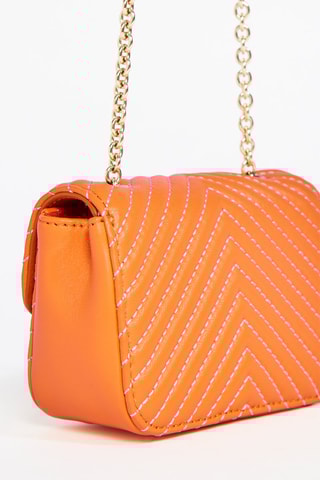 Sac bandoulière en cuir de bélier nappa Pop Star - Orange