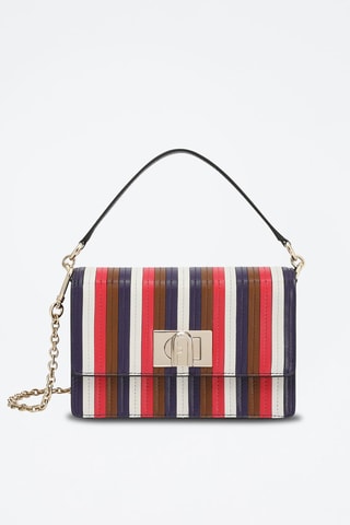 Sac bandoulière en cuir de veau 1927 Mini - Marron et bleu marine