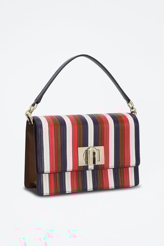 Sac bandoulière en cuir de veau 1927 Mini - Marron et bleu marine