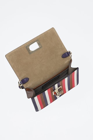 Sac bandoulière en cuir de veau 1927 Mini - Marron et bleu marine