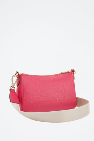 Sac bandoulière en cuir de veau Atena - Rose