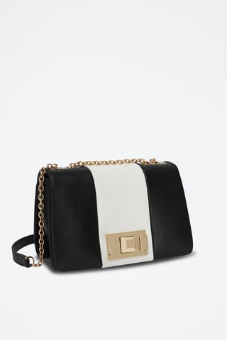 Sac bandoulière en cuir Lulu - Noir