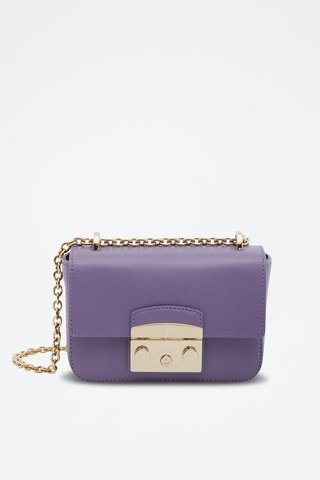 Sac bandoulière en cuir de veau Metropolis - Violet