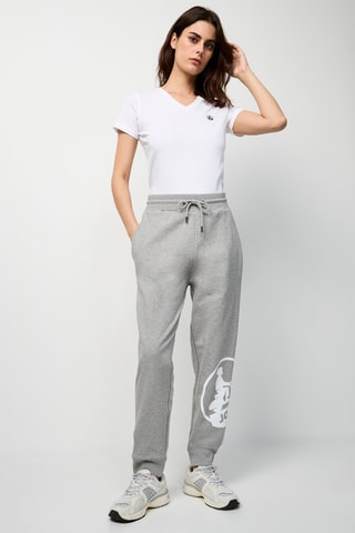 Calças de treino cintura subida Soledad Logo - Cinzento