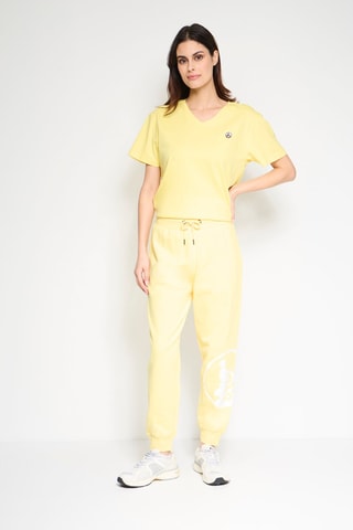 Calças de treino em algodão orgânico Soledad Logo - Amarelo