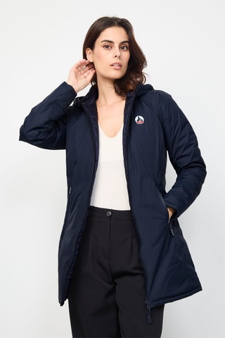 Blusão comprido reversível Moscou - Azul-marinho