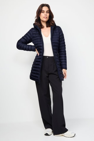 Blusão comprido reversível Moscou - Azul-marinho