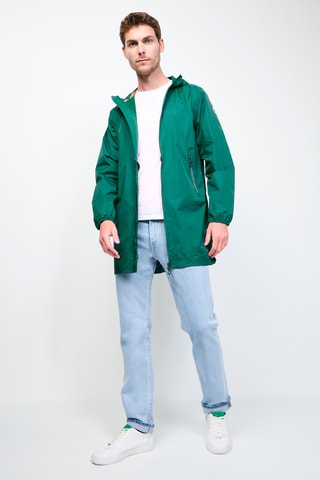 Corta-vento com capuz Stockholm - Verde-escuro