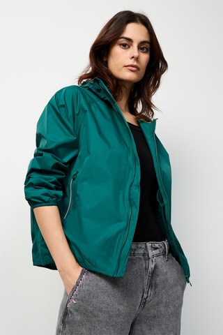 Corta-vento com capuz Singapore - Verde-escuro