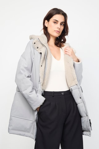 Parca com capuz Taiga - Cinzento-claro