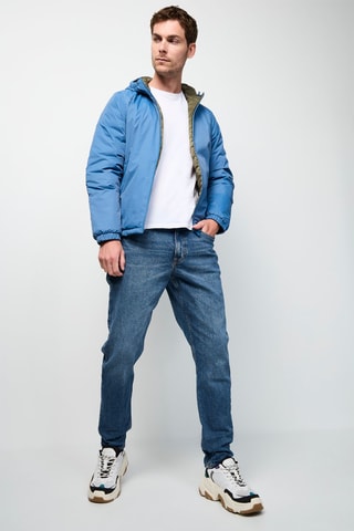 Casaco reversível Bergen - Azul e caqui