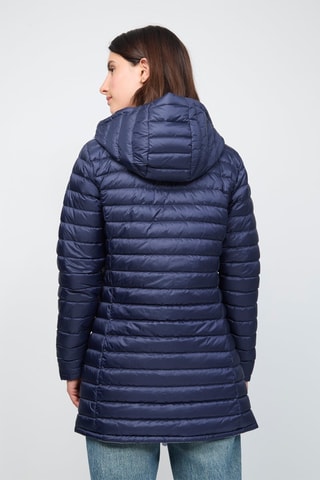 Doudoune longue réversible Moscou - Blanc et bleu marine