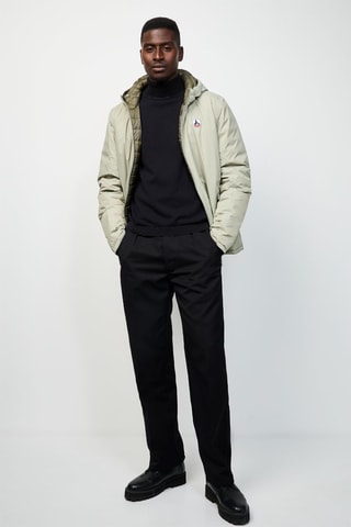 Blusão leve reversível com capuz Bergen - Sálvia e caqui