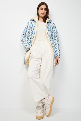 Doudoune réversible à capuche Roma - Blanc et bleu