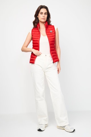 Colete acolchoado Seda - Vermelho