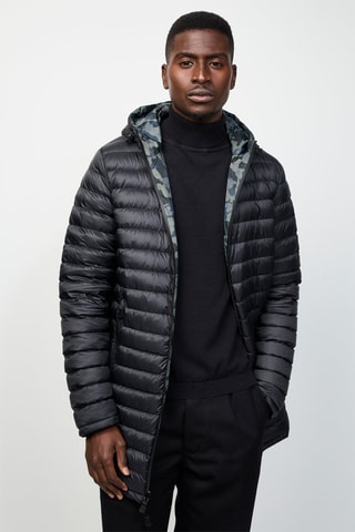 Blusão leve com capuz reversível Amsterdam - Caqui e preto