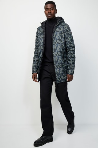 Blusão leve com capuz reversível Amsterdam - Caqui e preto