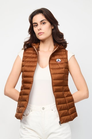 Colete acolchoado com capuz Mali - Caramelo