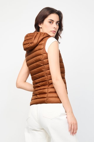 Colete acolchoado com capuz Mali - Caramelo