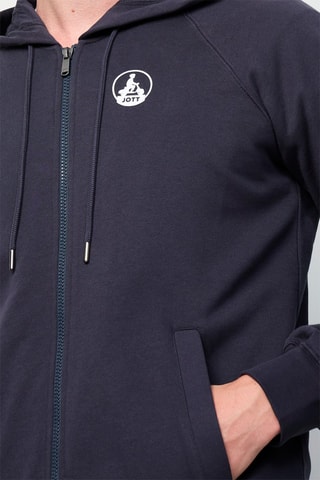 Sweat com capuz Branco - Azul-marinho