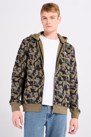 Sweat com capuz Mexico Print Caqui