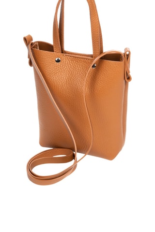 Mala de ombro em couro Camel - Firenze Artegiani