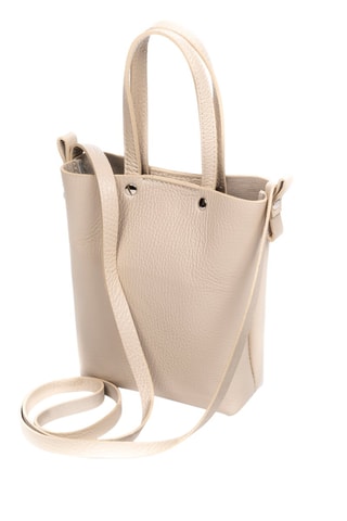 Mala cabaz em couro Bege - Fi