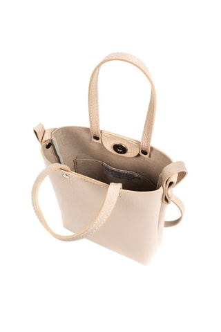 Mala cabaz em couro Bege - Fi