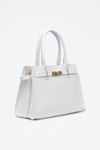 Mala de couro Banari - Branco