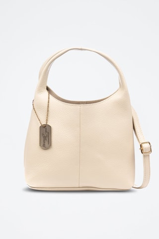 Mala e pochete de couro Barasso - Bege