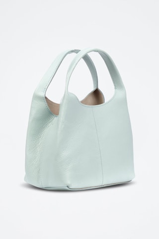 Mala e pochete de couro Barasso - Azul-celeste