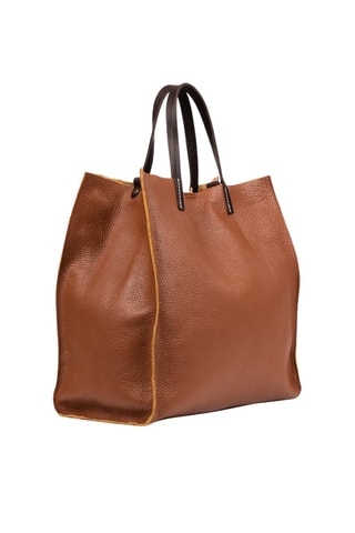 Mala em couro - Castanho