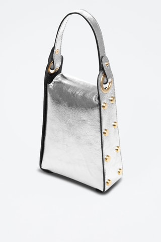 Mala em couro Alviano 
Prateado