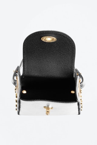 Mala em couro Alviano 
Prateado